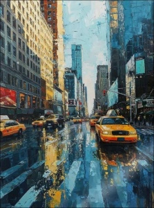 Manhattan NY, uramljena slika 40x50cm i 50x70cm