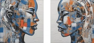 Pakula, komplet od dve uramljene slike 50x50cm svaka