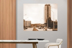 stari Beograd, ul. Pariske Komune 1965 god, uramljena slika 30x40cm i 40x50cm - Img 2