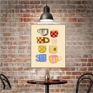 Svet kafe, uramljena slika 40x50cm , 50x70cm i 60x80cm - Img 2