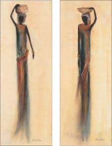 Arabeske, komplet od dve uramljene slike dimenzije 30x70cm svaka