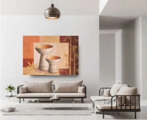 Asian cups, framed picture - Img 2