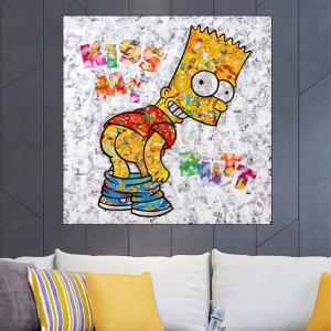 Butthead, uramljena slika dimenzije 50x50cm i 70x70cm - Img 2