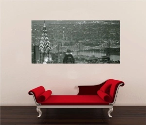 Chrysler building NY, uramljena slika 50x100cm - Img 2