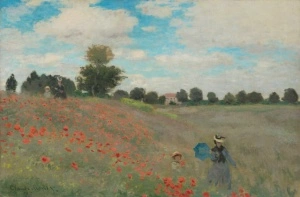 Claude Monet, Poppies At Argenteuil (1873.) uramljena slika 50x70cm
