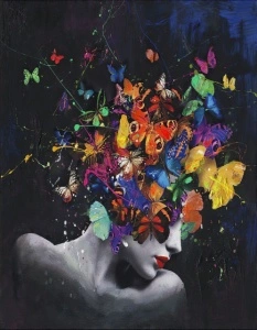 Colored girl, uramljena slika 40x50cm i 50x70cm
