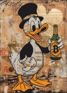 Domald Duck, uramljena slika 40x50cm i 50x70cm
