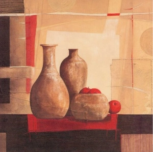 Earth pots, framed picture