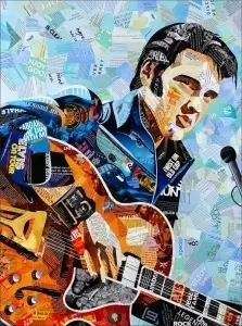 Elvis Presley, uramljena slika 40x50cm , 50x70cm i 60x80cm