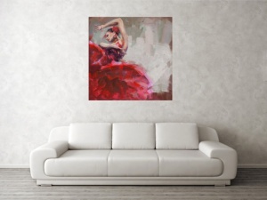 Flamenco, uramljena slika 50x50cm - Img 2