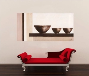 Harmony pots 1, uramljena slika 50x100cm - Img 2