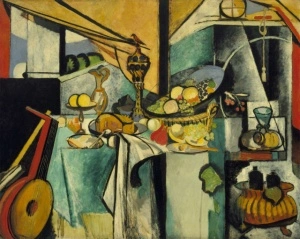Henri Matisse, Still Life La Desserte 1915., uramljena slika 40x50cm