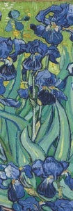 Irises (detail)-Van Gogh 1889., uramljena slika 35x100cm