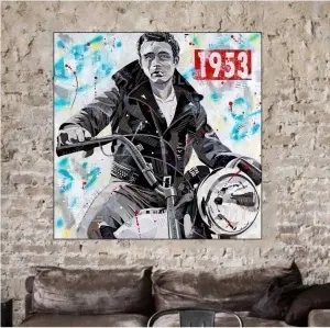 James Dean, uramljena slika dimenzije 50x50cm i 70x70cm - Img 2