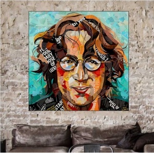 John Lenon, uramljena slika dimenzije 50x50cm i 70x70cm - Img 2