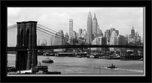 Manhattan Skyline and Manhattan Bridge, uramljena slika - Img 2