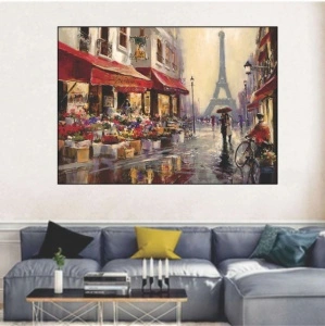 Paris street, uramljena slika 40x50cm i 50x70cm - Img 2