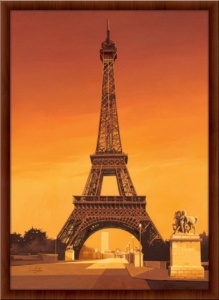 Pariz, Ajfelov toranj, uramljena slika 50 x 70 cm