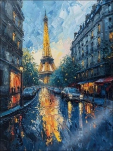 Pariz, uramljena slika 40x50cm i 50x70cm