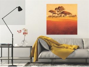 Red desert, uramljena slika 70x70cm - Img 2