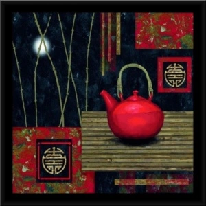 Red tea pot 2, framed picture