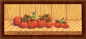 Red tomatoes, framed picture