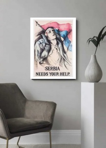 Serbia needs your help, stari poster, dimenzije 30x40cm i 40x50cm - Img 2