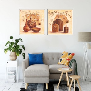 Sinalunga , komplet od dve uramljene slike 40x40cm svaka - Img 2