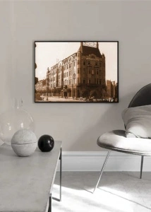 Stari Beograd, hotel Moskva 1933., uramljena slika 30x40cm i 40x50cm - Img 2