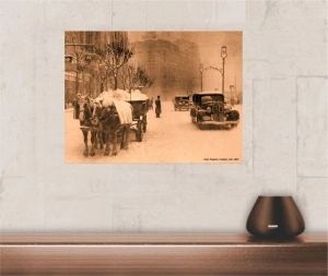Stari Beograd Terazije zima 1920., uramljena slika 30x40cm i 40x50cm - Img 2