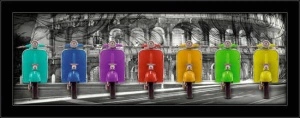 Vespas colosseum, framed picture - Img 1