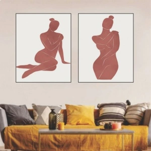 Abstract women Henri Matisse, komplet od dve uramljene slike 40x50cm - Img 2