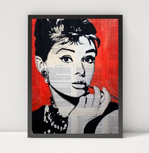 Audrey Hepburn, uramljena slika 30x40cm i 40x50cm - Img 2