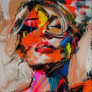 Bina, uramljena slika 50x50cm