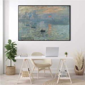Claude Monet, Impression soleil levant, uramljena slika 50x70cm - Img 2