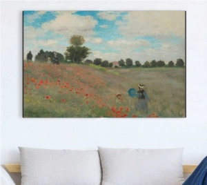 Claude Monet, Poppies At Argenteuil (1873.) uramljena slika 50x70cm - Img 2