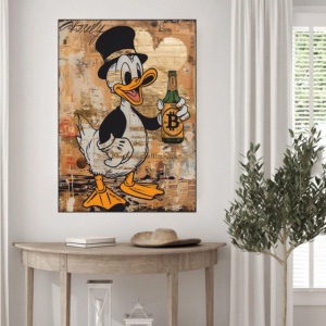Domald Duck, uramljena slika 40x50cm i 50x70cm - Img 2