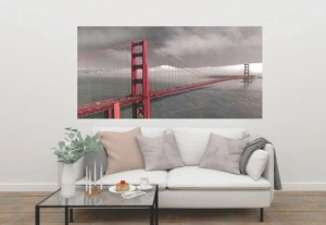 Golden Gate bridge San Francisco, uramljena slika 50 x 100 cm - Img 2