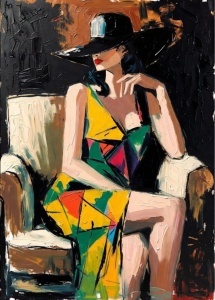 Hena, uramljena slika 40x50cm , 50x70cm i 60x80cm