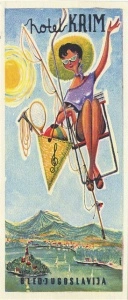 Hotel Krim Bled, uramljena slika 30x70cm