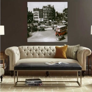 London piccadilly circus, uramljena slika 70x70cm - Img 2