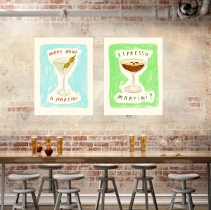 Martini, dve uramljene slike dimenzije 30x40cm i 40x50cm svaka - Img 2