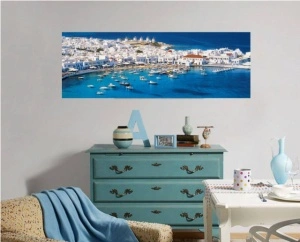 Mikonos , uramljena slika 35x100cm - Img 2