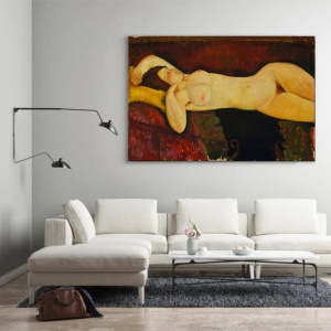Modigliani, Reclining Nude, uramljena slika dimenzije 50x70cm - Img 2