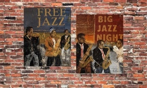 Old posters Free Jazz, dve uramljene slike 30x40cm i 40x50cm svaka