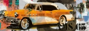 Old yellow car