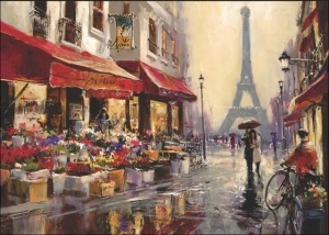 Paris street, uramljena slika 40x50cm i 50x70cm