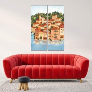 Portobello, komplet 2 uramljene slike 30x70cm svaka - Img 2