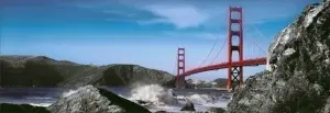 San Francisco Golden Gate,, uramljena slika 35x95m