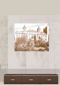 Stari Beograd hotel Petrograd 1931., uramljena slika 30x40cm i 40x50cm - Img 2
